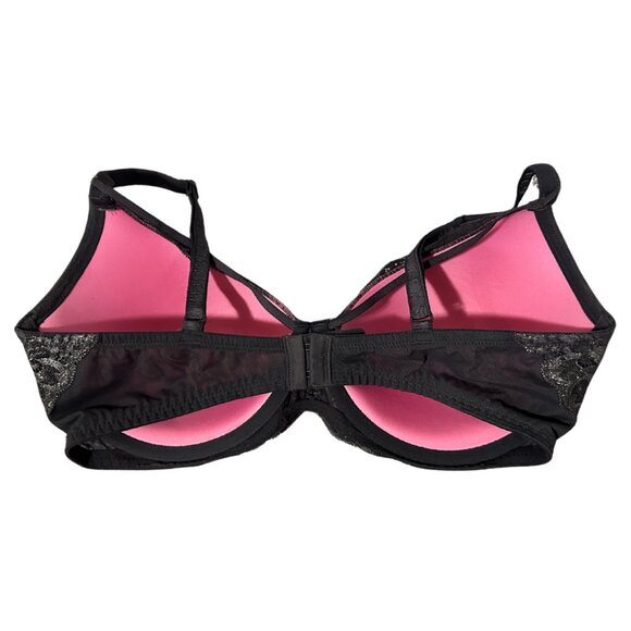 EUC PINK by Victoria's Secret Strappy Metallic Grey Bra Size 36DD - Picture 6 of 8